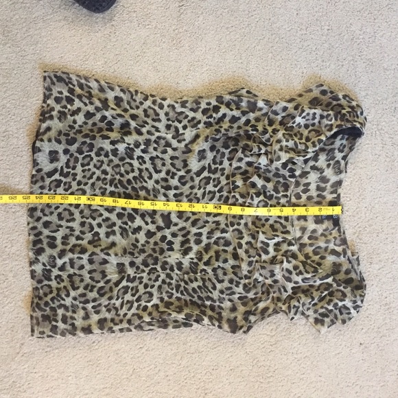 AGB Sleeveless Leopard Print Top, Sz XL - Picture 11 of 13